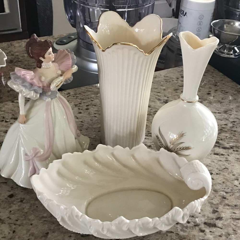 3 Lenox Beautiful Vintage/ Antique Pieces $35 for all 3!  Girl not available!!!!